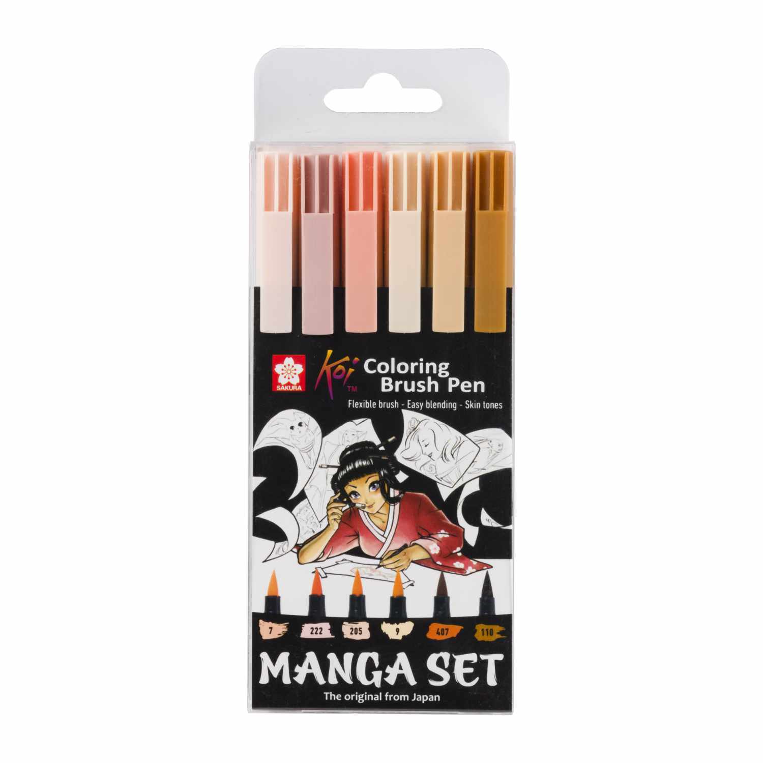 Coloring Brush Pens Manga 6-teilig