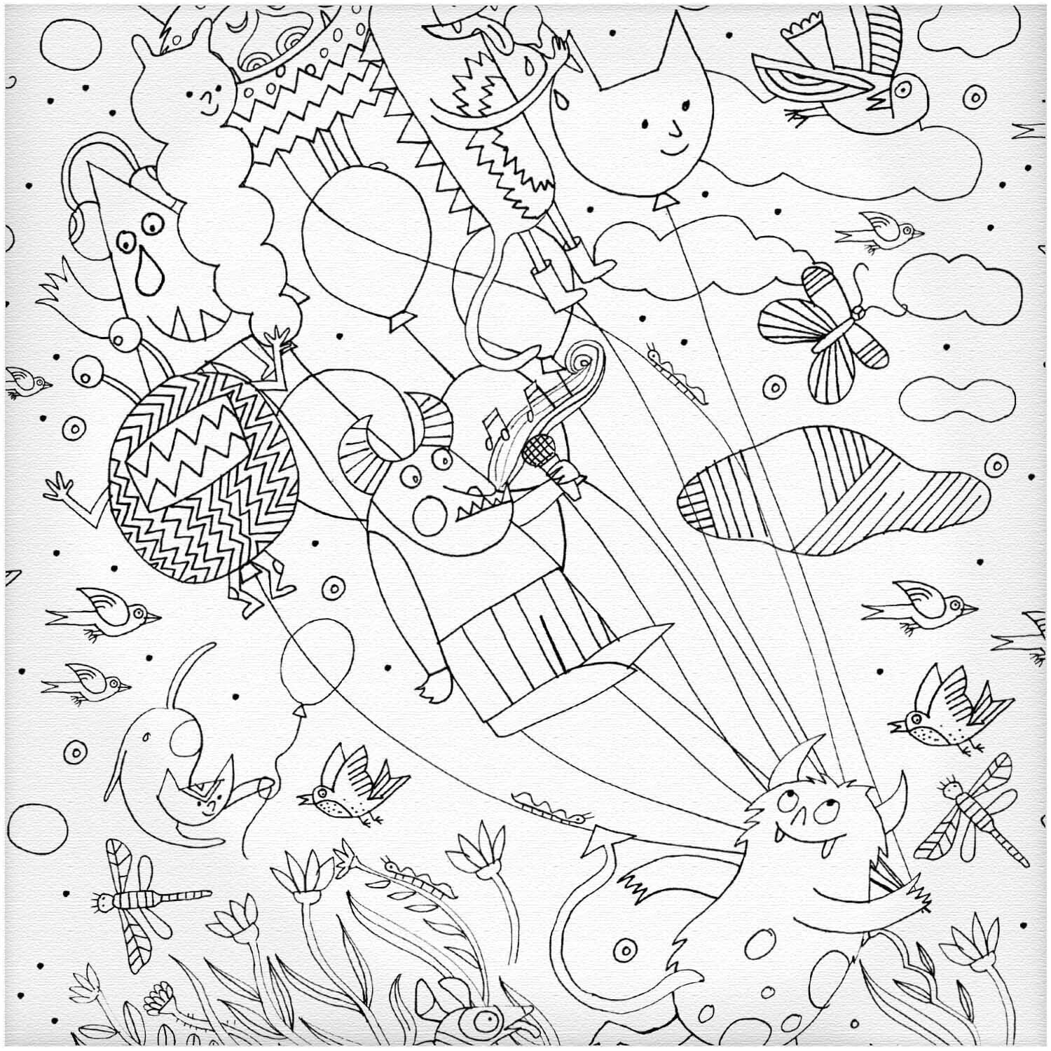 Keilrahmen Luftballon zum Ausmalen 20x20cm