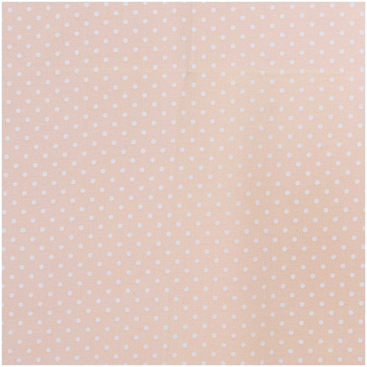 Stoff Punkte klein apricot-weiß 140cm