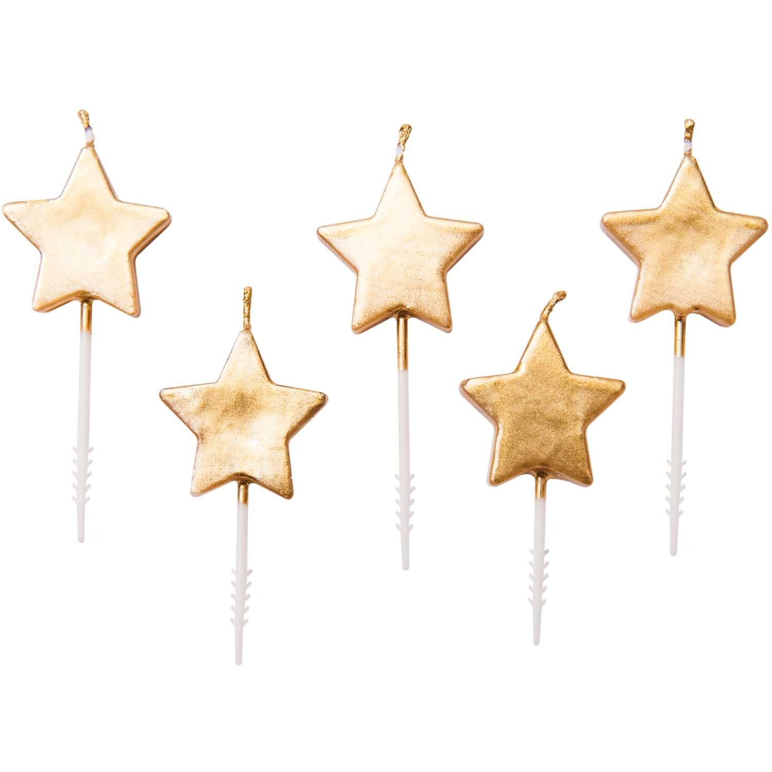 Kerzen Sterne Gold