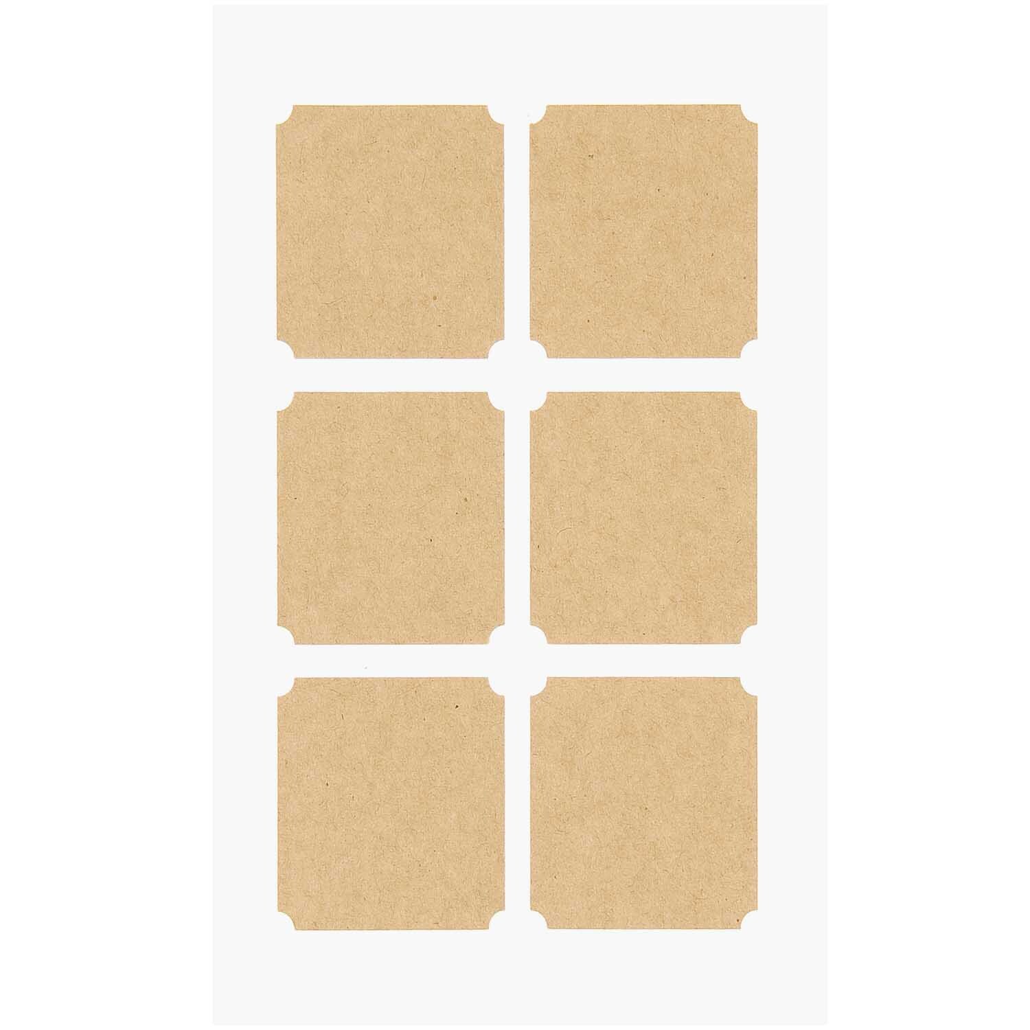 Paper Poetry Kraftpapier Sticker eckig