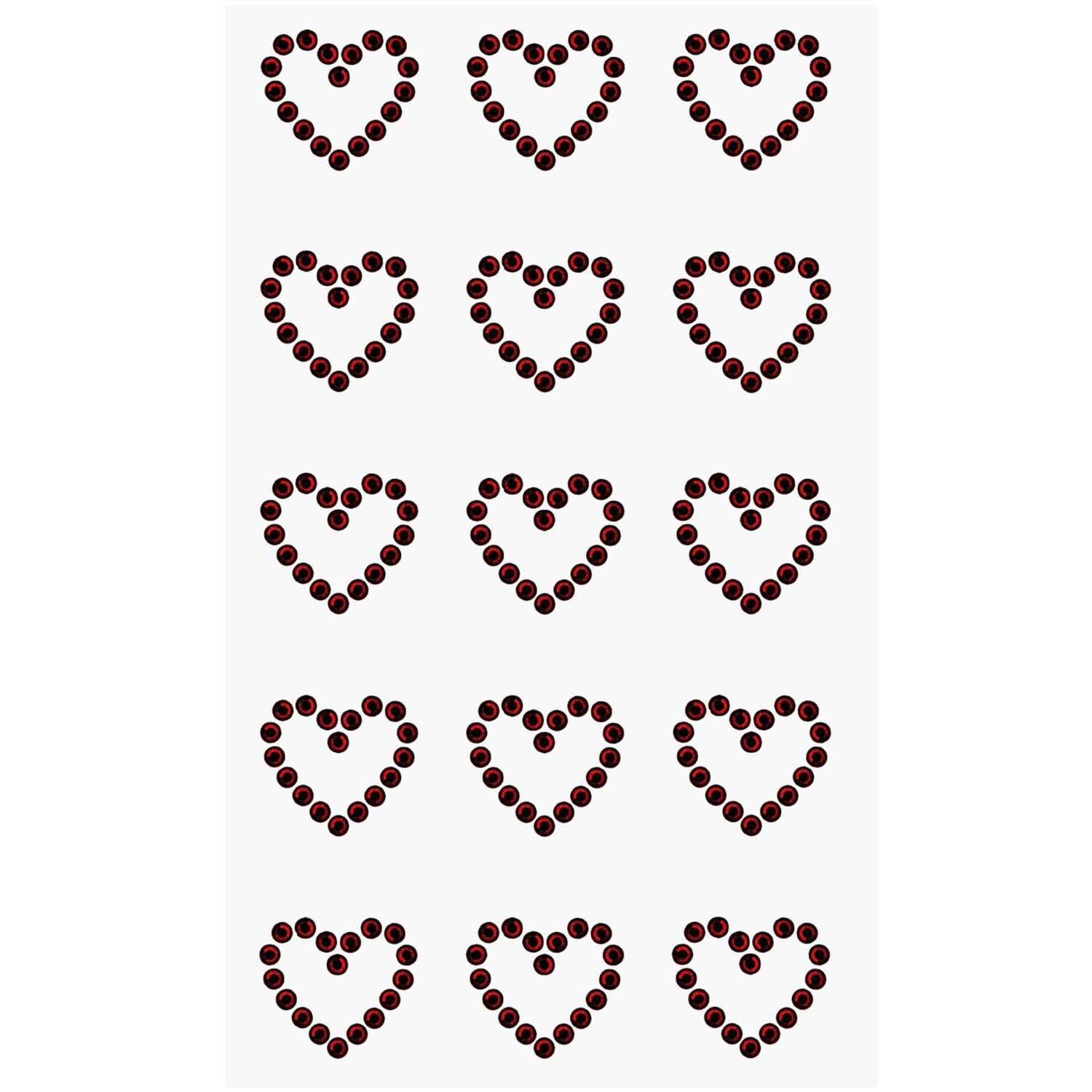 Paper Poetry Strass-Sticker Herzen rot