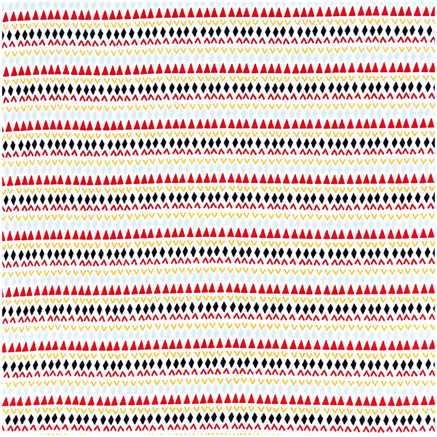 Stoff Jersey weiß ethnomuster 145cm