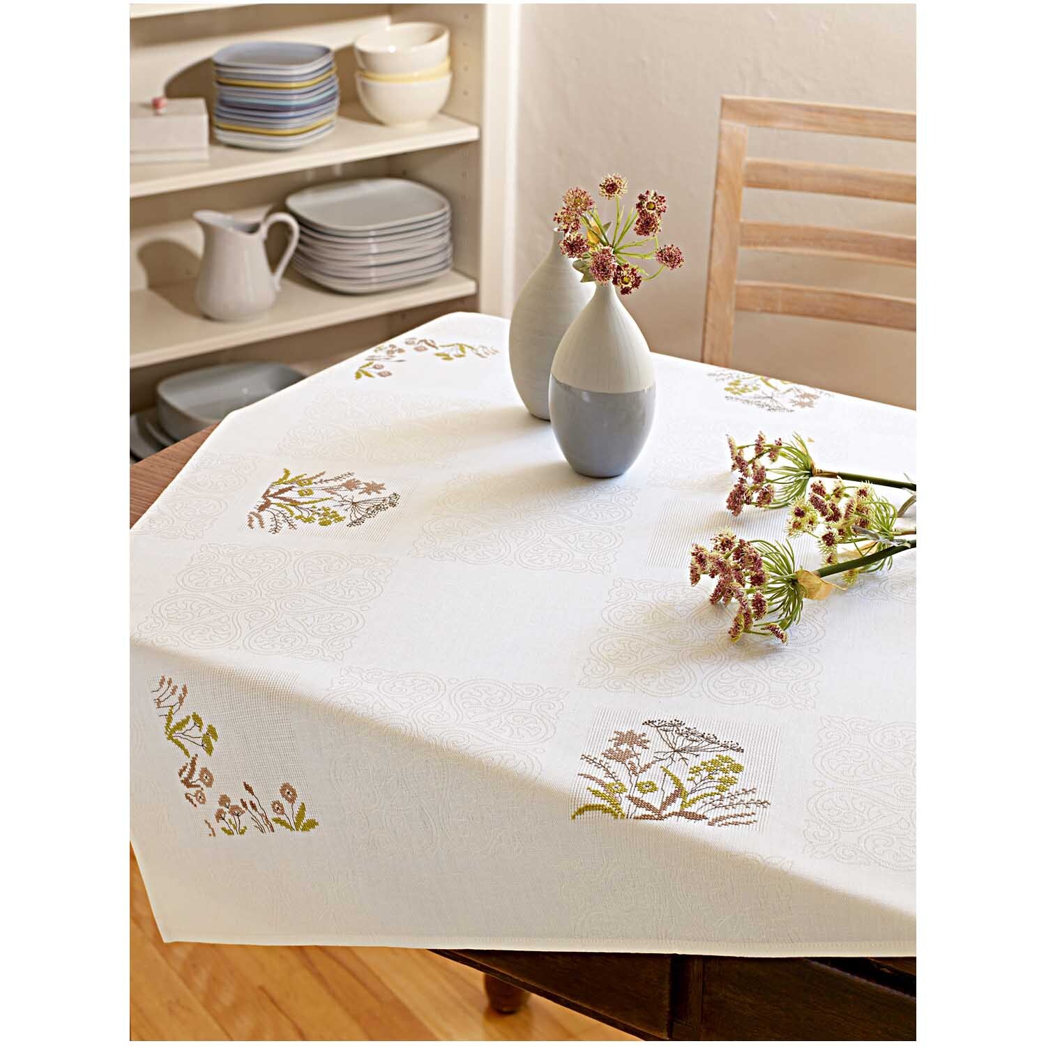 Stickpackung Tischdecke Gräser 90x90cm