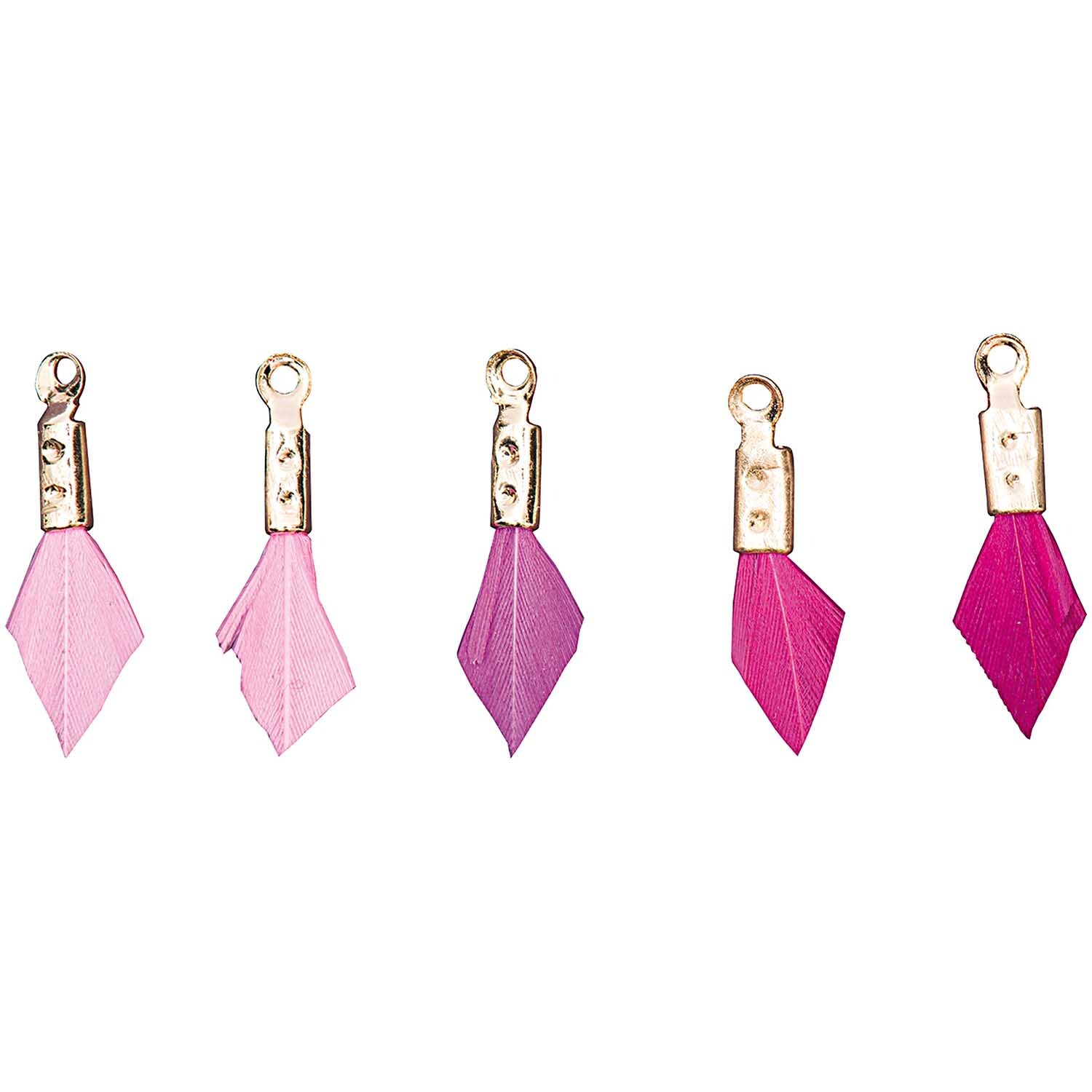 Anhänger Feder Mix candy 5 Stück