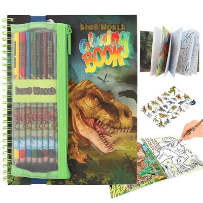 DEPESCHE 12746 Dino World Malbuch mit Buntstiften