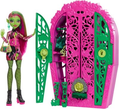 MATTEL HYT75 Monster High Skulltimate Secrets Garden Mysteries Spielset, Venus Mcflytrap-Puppe