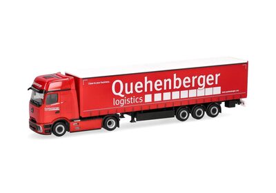 HERPA 321334 1:87 Mercedes-Benz Actros L ProCabin Gigaspace Gardinenplanen-Sattelzug 'Quehenberger'