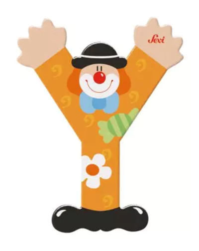 SEVI 81761 Holzbuchstabe Y Clown 10 cm