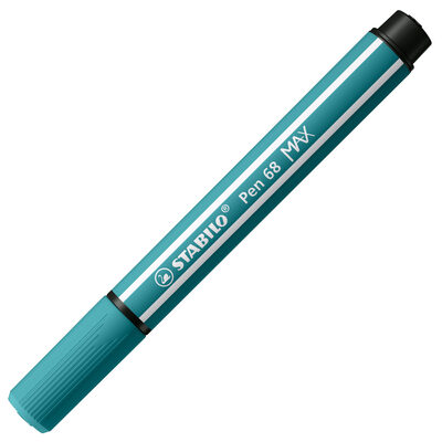 STABILO 768/51 Premium-Filzstift mit dicker Keilspitze - STABILO Pen 68 MAX - Einzelstift - türkisblau