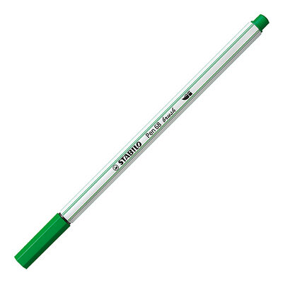 STABILO 568/36 Premium-Filzstift mit Pinselspitze für variable Strichstärken - STABILO Pen 68 brush - Einzelstift - smaragdgrün