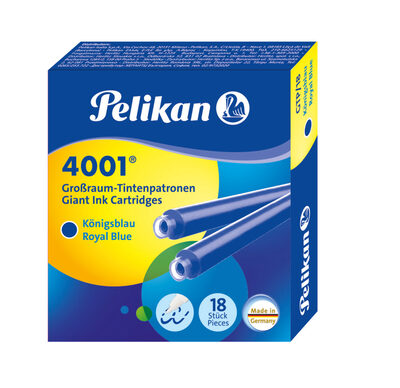 PELIKAN 300735 Großraum-Tintenpatronen 4001 GTP/18, königsblau