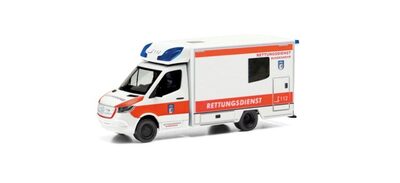 HERPA 700801 1:87 Mercedes-Benz Sprinter 18 Fahrtec RTW 'Rettungsdienst Bundeswehr Notarzt'
