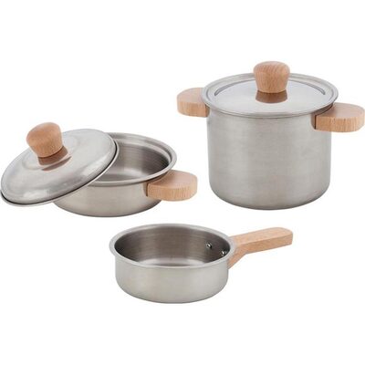 goki 51509 Kochset Sterneküche, 2 Töpfe und 1 Pfanne