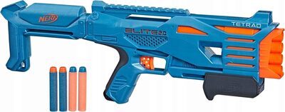 HASBRO F5025ES0 Nerf Elite 2.0 Tetrad Blaster + 4 Darts