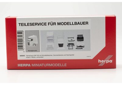 HERPA 085649 1:87 Teileservice Fahrerhaus DAF XG mit Windleitblechen und Dachspoiler, 2 Stück