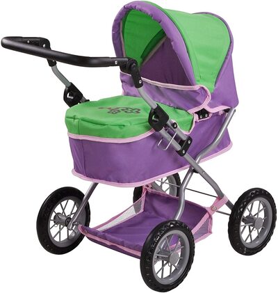 KNORRTOYS 63432 Puppenwagen First - plum and green