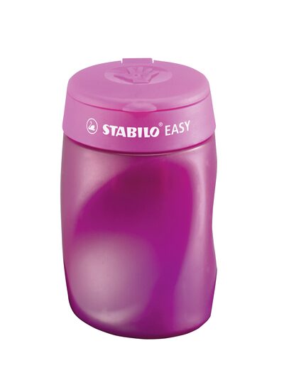 STABILO 4502/1 Ergonomischer Dosen-Spitzer für Rechtshänder - STABILO EASYsharpener - 3 in 1 - pink
