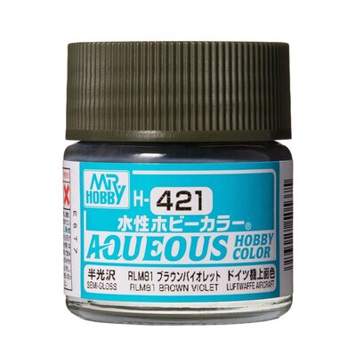 MR. HOBBY H-421 Aqueous Hobby Color (10 ml) RLM81 Brown Violet