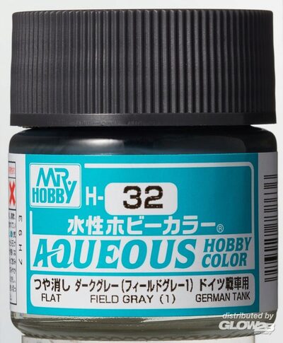 MR HOBBY - GUNZE H-032 Mr Hobby -Gunze Aqueous Hobby Colors (10 ml) Field Gray (1) [30