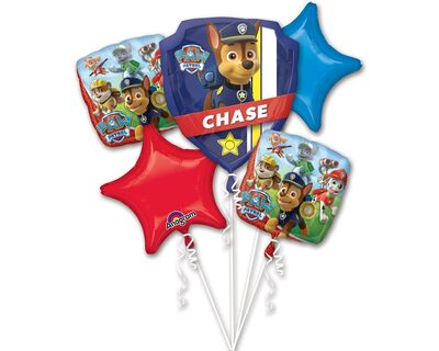 AMSCAN 3272301 Bouquet 'Paw Patrol ' 5 Folienballons