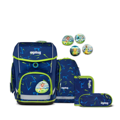 ERGOBAG 01212-90352-10 Cubo 5-teiliges Schulrucksack-Set SpitzenreitBär, dunkelblau