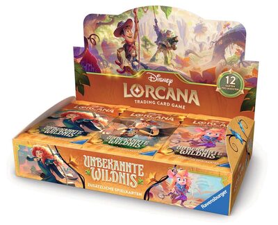 RAVENSBURGER 11098888 Disney Lorcana TCG: Unbekannte Wildnis - Booster Display mit 24 Booster Packs (Deutsch)