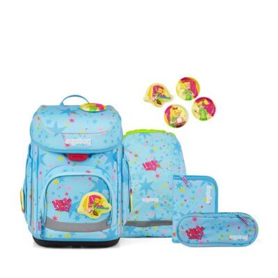 ERGOBAG 01524-90405-10 Schulranzen-Set Bärhext cubo, Blau, Bunt