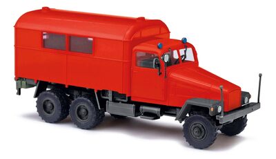 BUSCH51576 1:87 IFA G5´56 mit Kofferaufbau, Feuerwehr Werkstattwagen WstW