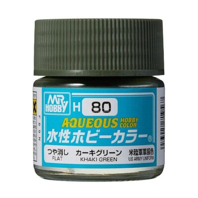 MR. HOBBY H-080 Aqueous Hobby Colors (10 ml) Khaki Green