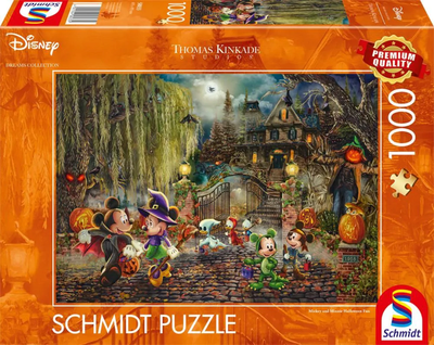 SCHMIDT SPIELE 58033 Puzzle 1000 Teile Disney, Mickey & Minnie Halloween Fun