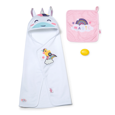 ZAPF 837573 BABY born Kapuzenhandtuch Set