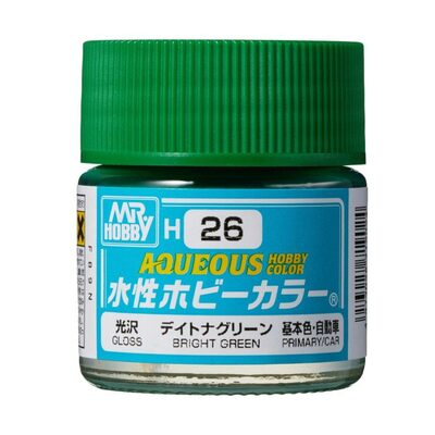MR. HOBBY H-026 Aqueous Hobby Colors (10 ml) Brigth Green