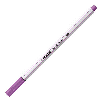 STABILO 568/60 Premium-Filzstift mit Pinselspitze für variable Strichstärken - STABILO Pen 68 brush - Einzelstift - pflaume