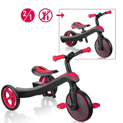 AUTHENTIC SPORTS & TOYS 630-102 GLOBBER EXPLORER TRIKE 2 in 1 rot