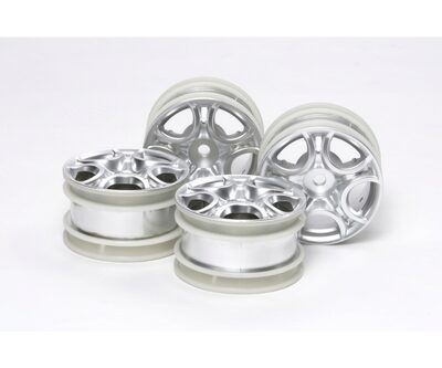 TAMIYA 300051405 1:10 Felgen (4) Stern Silber