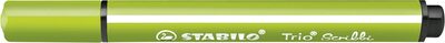 STABILO 368/933 Gefederter Dreikant-Filzstift - STABILO Trio Scribbi - Einzelstift - hellgrün