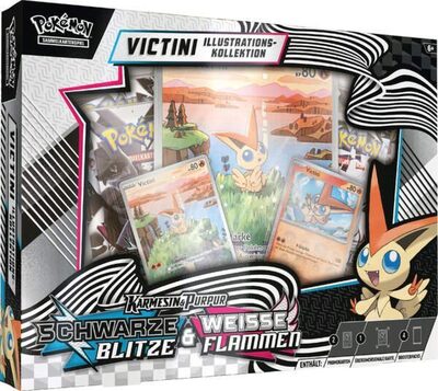 POKEMON 11264 PKM Pokémon KP10.5 Illustrations-Kollektion Einall: Victini, Karmesin & Purpur – Schwarze Blitze & Weiße Flammen
