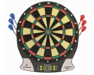 CARROMCO 92016 ELEKTRONIK DARTBOARD SCORE-301 #2, 4-LOCH ABSTAND