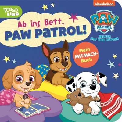 CARLSEN 512403 PAW Patrol Pappbilderbuch: Ab ins Bett, PAW Patrol!