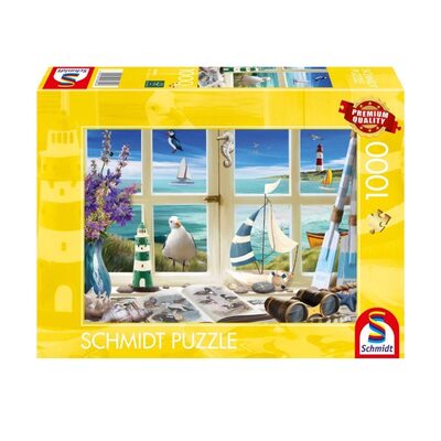SCHMIDT SPIELE 58894 Erwachsenenpuzzle 1.000 Teile Studie am Meer