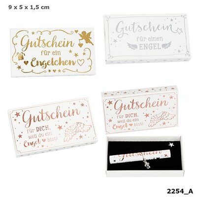 DEPESCHE 2254 Gutschein mit Mini-Schutzengel in kleiner Schachtel