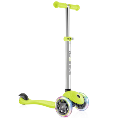 AUTHENTIC SPORTS & TOYS 423-106-3 GLOBBER PRIMO LIGHTS lime grün, mit Leuchtrollen