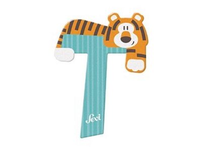 SEVI 83020 Tier Holzbuchstabe 10 cm, T-iger, Türbuchstabe für das Kinderzimmer
