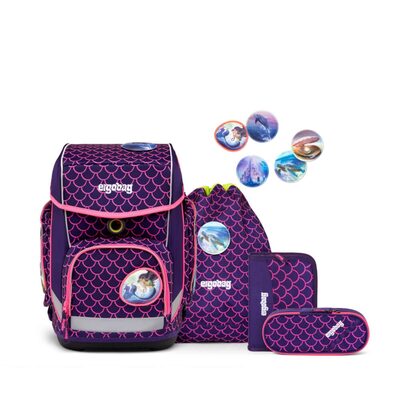 ERGOBAG 01036-900K2-10 cubo Schulrucksack-Set LUMI PerlentauchBär, 5-teilig