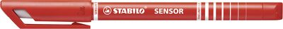 STABILO 189/40 Fineliner mit gefederter Spitze - STABILO SENSOR F - fein - Einzelstift - rot