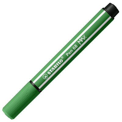 STABILO 768/36 Premium-Filzstift mit dicker Keilspitze - STABILO Pen 68 MAX - Einzelstift - smaragdgrün
