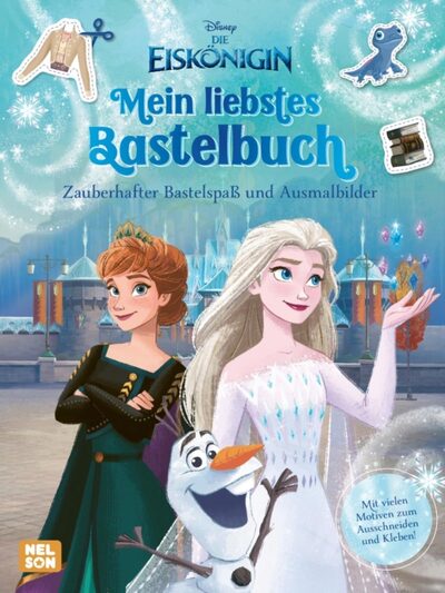 CARLSEN 512665 Disney Die Eiskönigin: Mein liebstes Bastelbuch - Zauberhafter Bastelspaß und Ausmalbilder