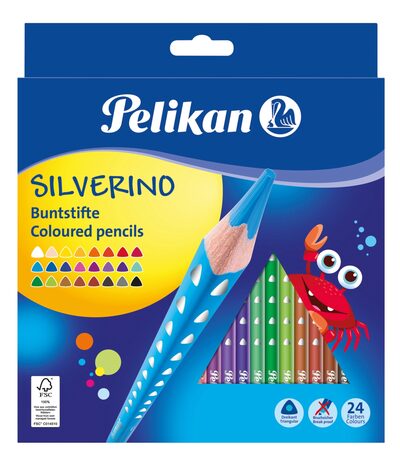PELIKAN 700665 Pelikan Buntstifte SILVERINO, dreieckig, 24 Farben