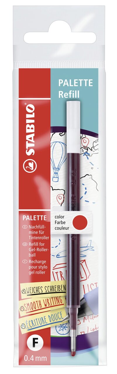 STABILO 268/040-01 Nachfüllpatrone - STABILO PALETTE Refill - Strichbreite F (0,4 mm) - Einzelpatrone - rot
